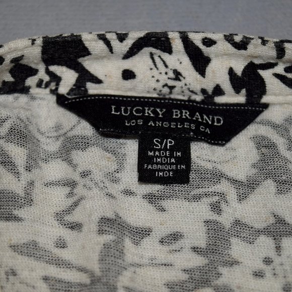 3 for 30~Lucky Brand pintucked and pleated black and cream S - Picture 8 of 8